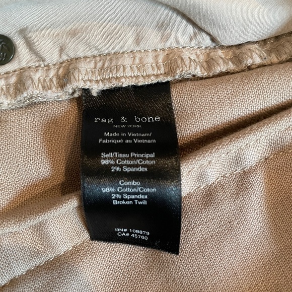 Rag and Bone Khaki Slim Fit Pants - Picture 6 of 7
